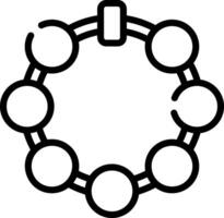 A circle with four circles in it vector