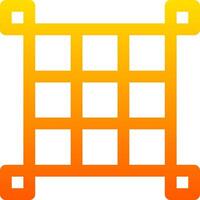 A square grid icon with orange and yellow squares vector