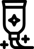 A syringe with a needle and a cross on it vector