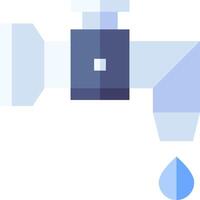 A water faucet with a drop of water vector