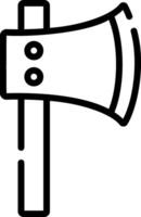A black and white axe icon on a white background vector