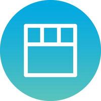 A blue circle with a white square on it vector