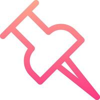 A pink and red pin icon on a white background vector