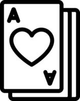 A playing card with a heart shape vector