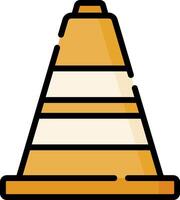 A traffic cone icon on a white background vector