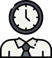 A man with a tie and a clock on his face vector