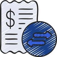 A check and a dollar sign icon illustration design vector