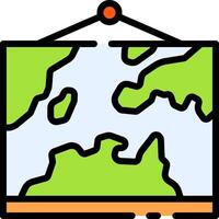 A map with a globe on it vector