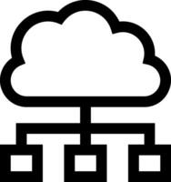 A cloud with four squares on it vector