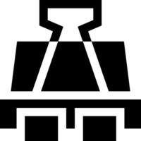 A black and white icon of a computer vector