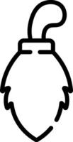 A black and white drawing of a pot with a handle vector