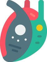 A heart with a microphone on it vector