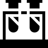 A black and white image of two test tubes vector