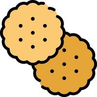 Two cookies on a white background vector
