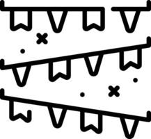A black and white image of bunting vector