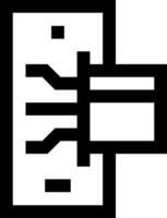 A black and white image of a computer vector