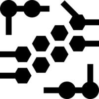 A black and white image of a hexagon vector