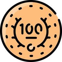 A 100c coin icon on a white background vector