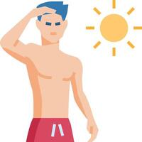 Man with sunburn vector