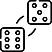 Two dice icons with a black background vector