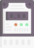A flat icon of a meter with a light on it vector