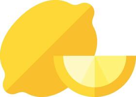 A lemon and a slice of lemon vector