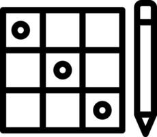A black and white image of a pencil and a square vector