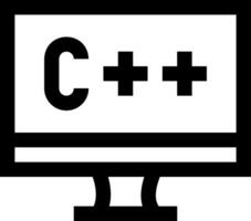 A computer monitor with the c and c symbols on it vector
