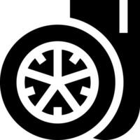 A black and white wheel with a wheel symbol vector