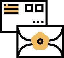 An envelope with a flower on it vector