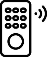 A remote control with a button and a button vector