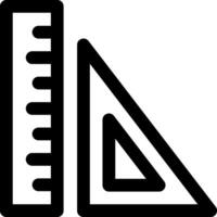 A ruler and a triangle icon vector
