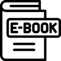 An e - book icon with a book and a sign vector