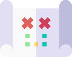 A cartoon character with two crossed x's on it vector
