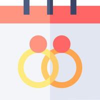 A calendar with two rings on it vector