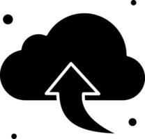 Cloud icon with arrow pointing up vector