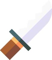 A knife with a long handle and a sharp blade vector