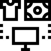 A black and white icon of a computer, a monitor, and a computer monitor vector