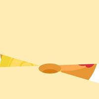 A pizza slice with a slice of cheese and a slice of pepperoni vector