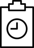 Clipboard with clock icon vector