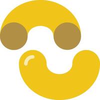 A yellow banana with two halves vector