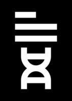The logo for the company is a black background with white letters vector
