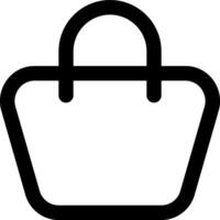 A black and white bag icon on a white background vector