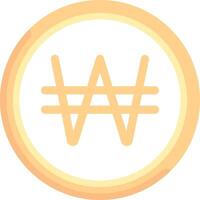 A yellow circle with the word w in it vector
