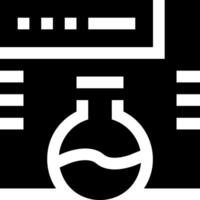 A black and white icon of a laboratory vector