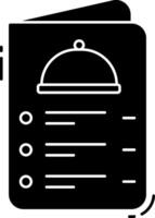 A black and white image of a menu with a cloche vector