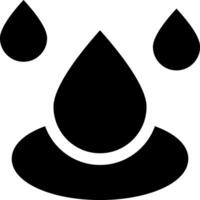 A black and white icon of a drop of water vector