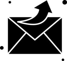 An email envelope with an arrow pointing up vector