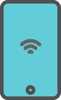 A tablet with a wifi icon on it vector