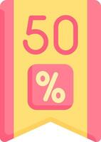 50 percent discount icon vector